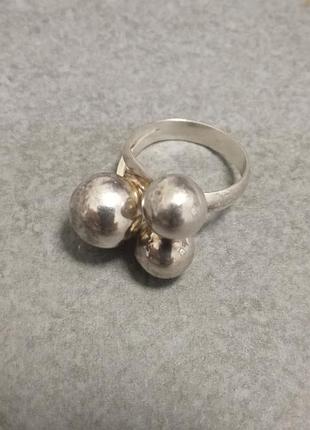 Серебряная кольца три слоя р.17
