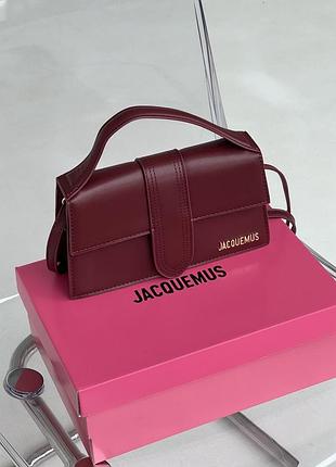 Сумка jacquemus le grand bambino бордовый