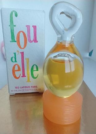 Fou d' elle (1997) — ted lapidus парфумерна вода мініатюра вінтаж 4 мл