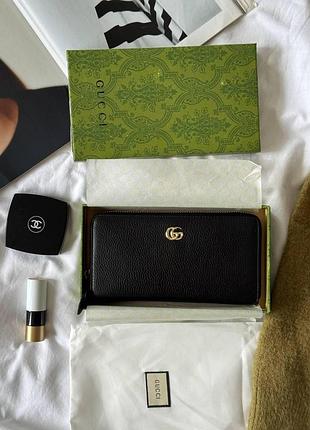 Gucci marmont wallet black/gold