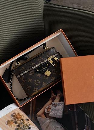 Сумка louis vuitton classic lambskin lux коричневий
