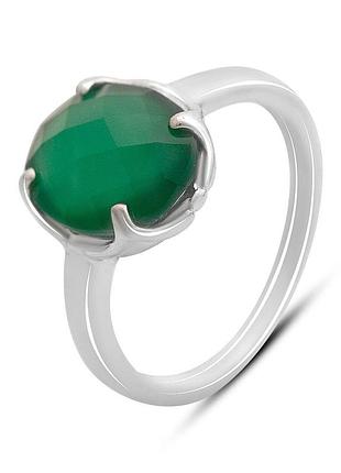Серебряное кольцо proba с натуральным агатом 4.218ct, вес изделия 3,01 гр (2173564) 18.5 размер
