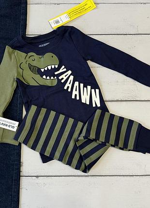 Нова котонова піжама з динозавром old navy 3 роки