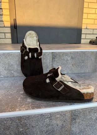 Теплі шльопанці birkenstock  39/25см