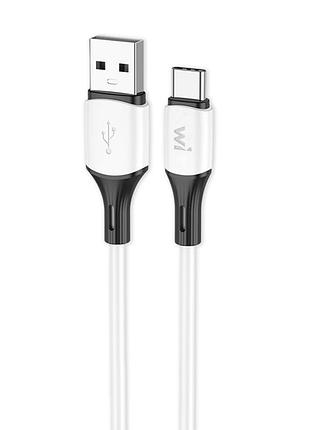 Кабель wibrand mamba type-c silicone charging data cable 1m white