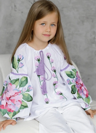 Вишивана сорочка для дівчинки (від 110 до 158)