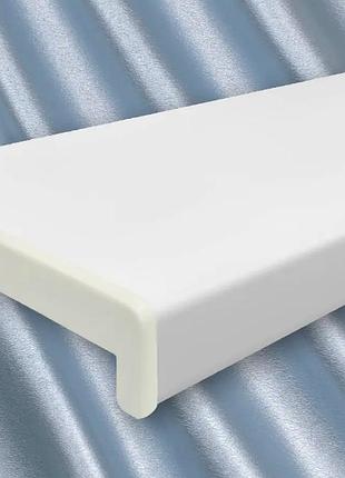 Подоконник sauberg classic белый матовый пластиковый с прямым капиносом пвх для окон