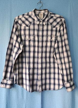 Сорочка чоловіча на кнопках lucky brand, xl комір 45-46
