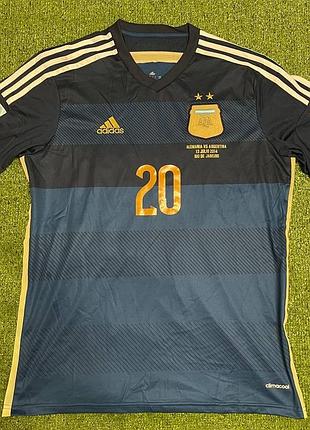 Футбольная футболка сборной аргентины aguero no20 чм 2014 adidas размер l