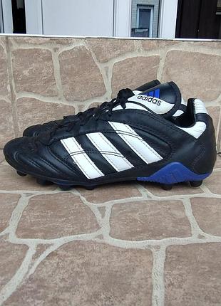 Бутсы детские кожаные, винтажные футбольные, adidas jbc - 752001, размер 37(22,5) см.
