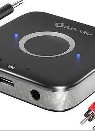 Аудіоадаптер sonru bluetooth 5.3 з двома виходами aux для автомобіля та домашньої аудіосистеми