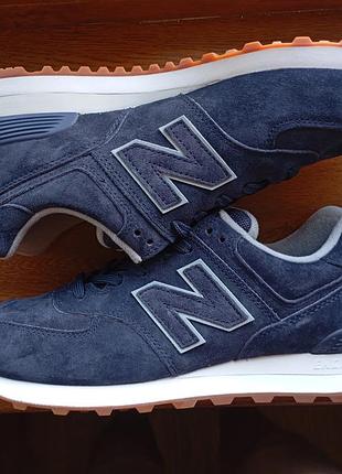 Кросівки new balance 574 оригінал нові р.42.5 натуральна замша сині