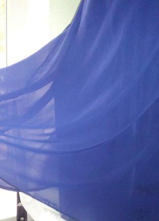 Шикарное синее шифоновое платье,bizou bizou,великобритания,50-52р,пог-52см3 фото