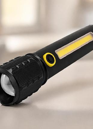 Ліхтарик ручний bailong bl-c63 usb / ліхтар потужний алюмінієвий водозахищений з usb / ліхтар світлодіодний ручний зі зумом