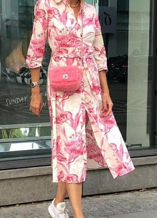 Романтична сукня-сорочка міді zara (toile de jouy) бавовна, р. s/m