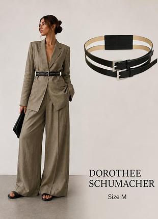Двойной дизайнерский (double belt) кожаный ремень dorothee schumacher p s