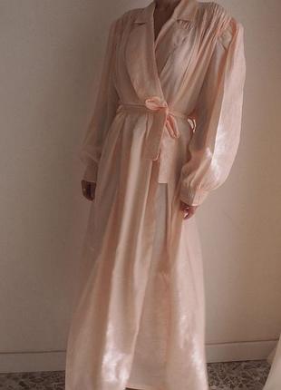 Персиковое кимоно vintage peach jacquard kimono
