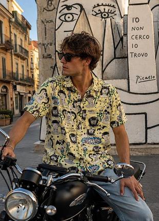 Volcom surf vitals ozzy shirt glimmer yellow classic fit | оригінал | чоловіча сорочка