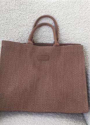 Плетена сумка / шопер burberry , оригінал, нова