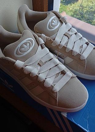 Кроссовки adidas campus 00s оригинал р. 43 новые натуральная замша см 27.5 бежевые