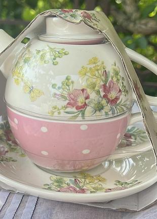 Чайний набір «tea for one» marks & spencer , фарфор