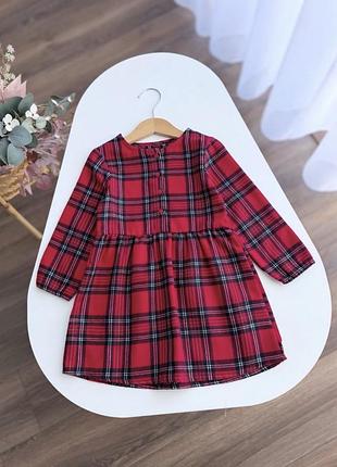 Стильное платье в клетку primark, платье с рукавом, сукня у клітинку, сукня