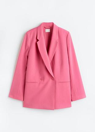 Піджак блейзер двобортний рожевий h&m