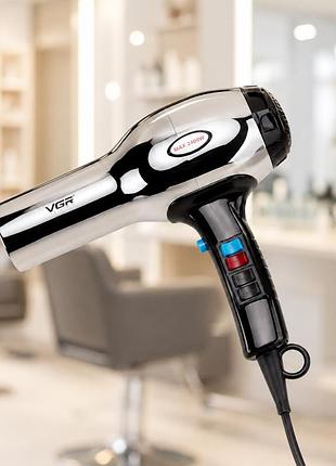 Фен vgr v-465 / профессиональный фен silver / фен сушки и укладки волос 2400вт
