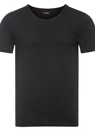 Футболка нательная хлопковая трикотажная для мужчины livergy lidl 371758 l черный