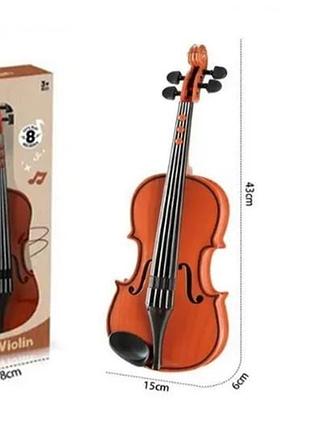 Скрипка qs-05-01 на батарейках, в коробці р.47x18x7 см yg toys
