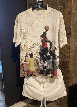 Літній костюм jordan шорти (hf-9371-133) та футболка (hj-2362-133)