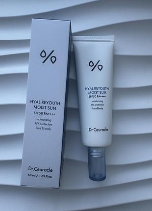 Dr. ceuracle hyal reyouth moist sun spf 50/pa++++ 50 мл сонцезахисний крем