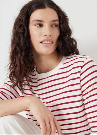 Лонгслив в полоску, британский бренд, котон 100% l/xl