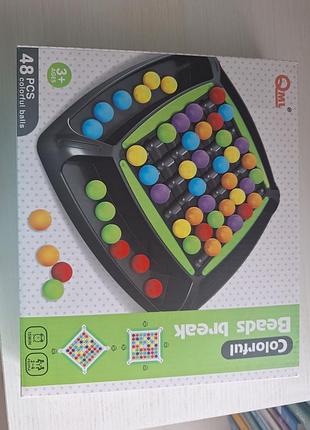 Настільна гра для дітей qimi colorful beads break логічна гра з кольоровими кульками