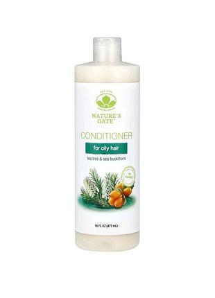 Кондиціонер для жирного волосся з чайним деревом та обліпихою mild by nature nature's gate 473 мл