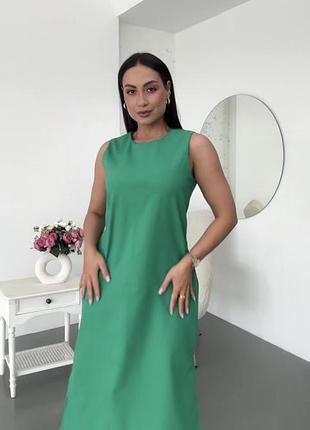 Сарафан міді льон