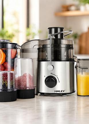 Многофункциональный комбайн haley 4в1 1200 вт 550 мл / соковыжималка, измельчитель, блендер, кофемолка hy-2903