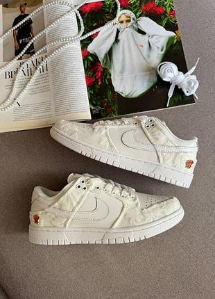 Стильні жіночі кросівки nike sb dunk low "give her flowers"