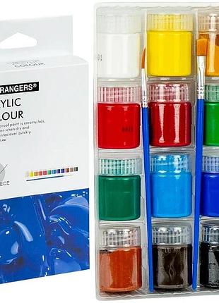 Фарби художні "art ranger "acrylic" a12015-1, 15 мл, 12 кольорів