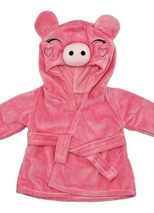 Халатик для ляльки "порося" m 6049 ua(pink) для ляльки 43-46 см