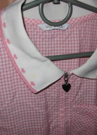 Нежное розовое платье закрытое с воротничком marks & spencer, км0835 маленький размер10 фото