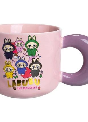 Чашка порцелянова labubu sweet memories 400 (мл) подарункова кружка прикольна чашка для дітей на подарунок fm-22a