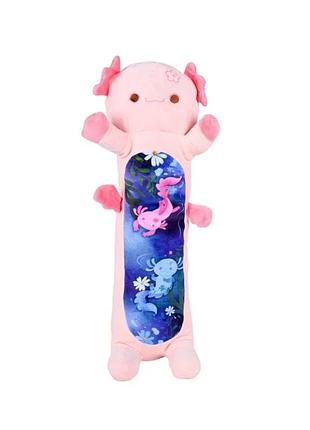 М'яка іграшка-подушка "аксолотль-батон" hkf2206(pink) розмір 100 см