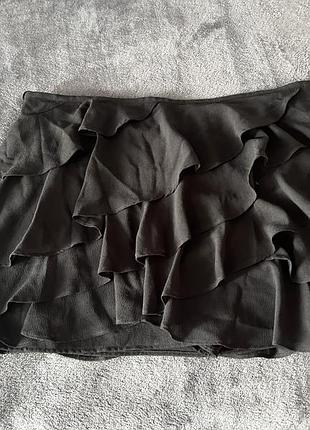 Коротка спідниця з рюшами zara