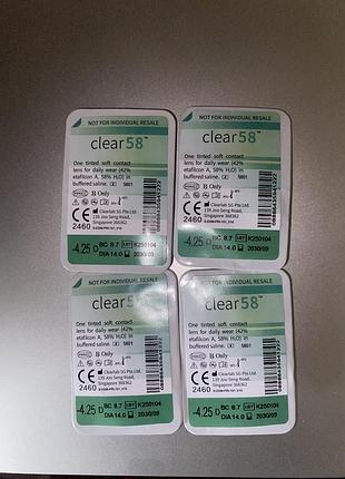 Контактні лінзи clear 58 clear lab (-4.25)