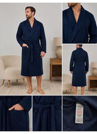 Мужской халат marks and spencer хлопок