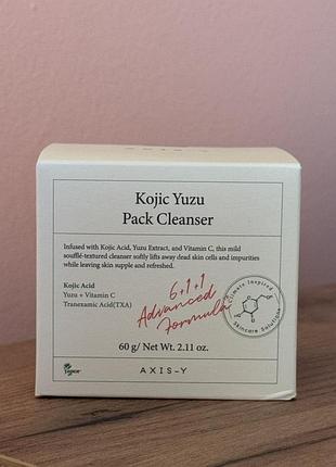 Axis-y очищувальна маска-пінка kojic yuzu pack cleanser 60 г