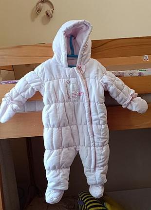 Теплый комбинезон для девочки 3-6 месяцев mothercare