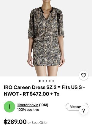 Платье  шёлк iro careen, размер 2