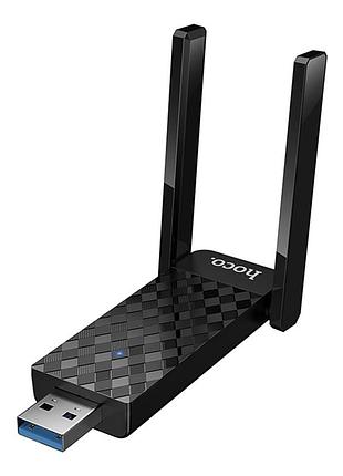 Usb wi-fi адаптер hoco hi34 2.4g/5ghz 6 gen черный